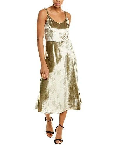 Vince Scoop Neck Velvet Slip Dress Women 3 Vince Scoop Neck Velvet Slip Dress Women