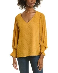Vince Camuto Smocked Blouse Women