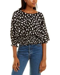 Vince Camuto Smocked Dolman Top Women