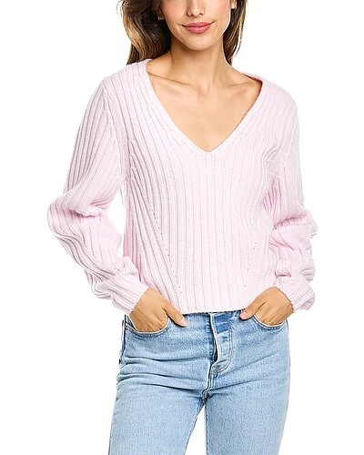 Vince Full Sleeve Fitted V-Neck Wool & Cashmere-Blend Sweater Women 3 Vince Full Sleeve Fitted V-Neck Wool & Cashmere-Blend Sweater Women