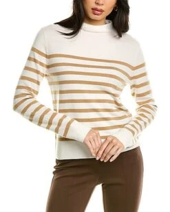 Vince Brenton Stripe Wool & Cashmere-Blend Sweater Women