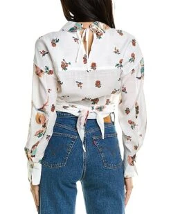 Vince Floral Tie Wrap Shirt Women -Vince 1411801594 RLLD 2