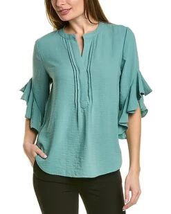 Vince Camuto Pintuck Rumple Blouse Women