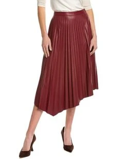 Vince Camuto Pleated Midi Skirt Women