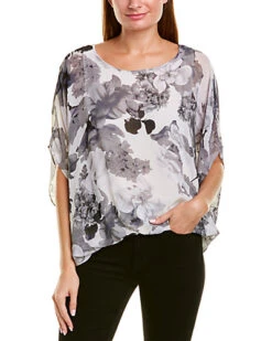 Vince Camuto Watercolor Melody Floral Blouse Women