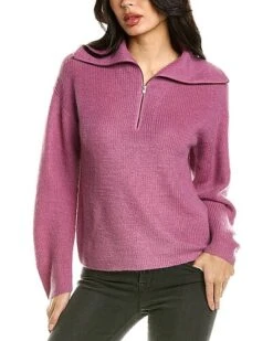 Front Page 29 Vince 1/2-Zip Wool & Mohair-Blend Sweater Women