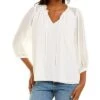 Vince Camuto Puff Sleeve Split Neck Top Women -Vince 1411949640 RLLD 1