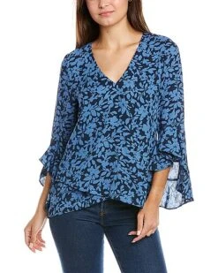 Vince Camuto Flutter Sleeve Top Women